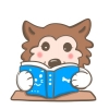 本を読む犬
