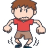 勇気を振り絞る男の子
