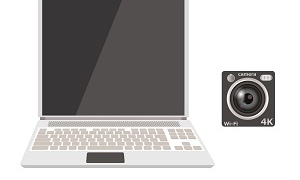 ノートPCとカメラ