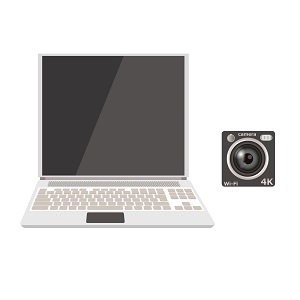 ノートPCとカメラ