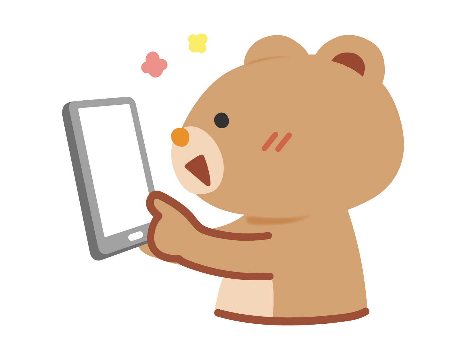 スマホとクマ